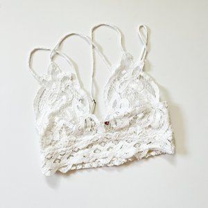 Free People Women's White Adella Bralette S